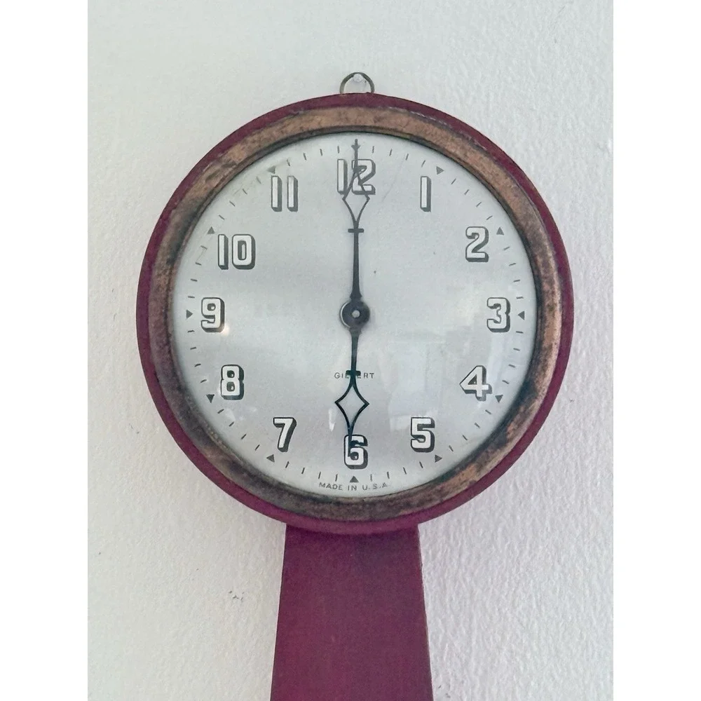 VINTAGE GILBERT WALL HANGING BANJO CLOCK USA MODEL 3707 22